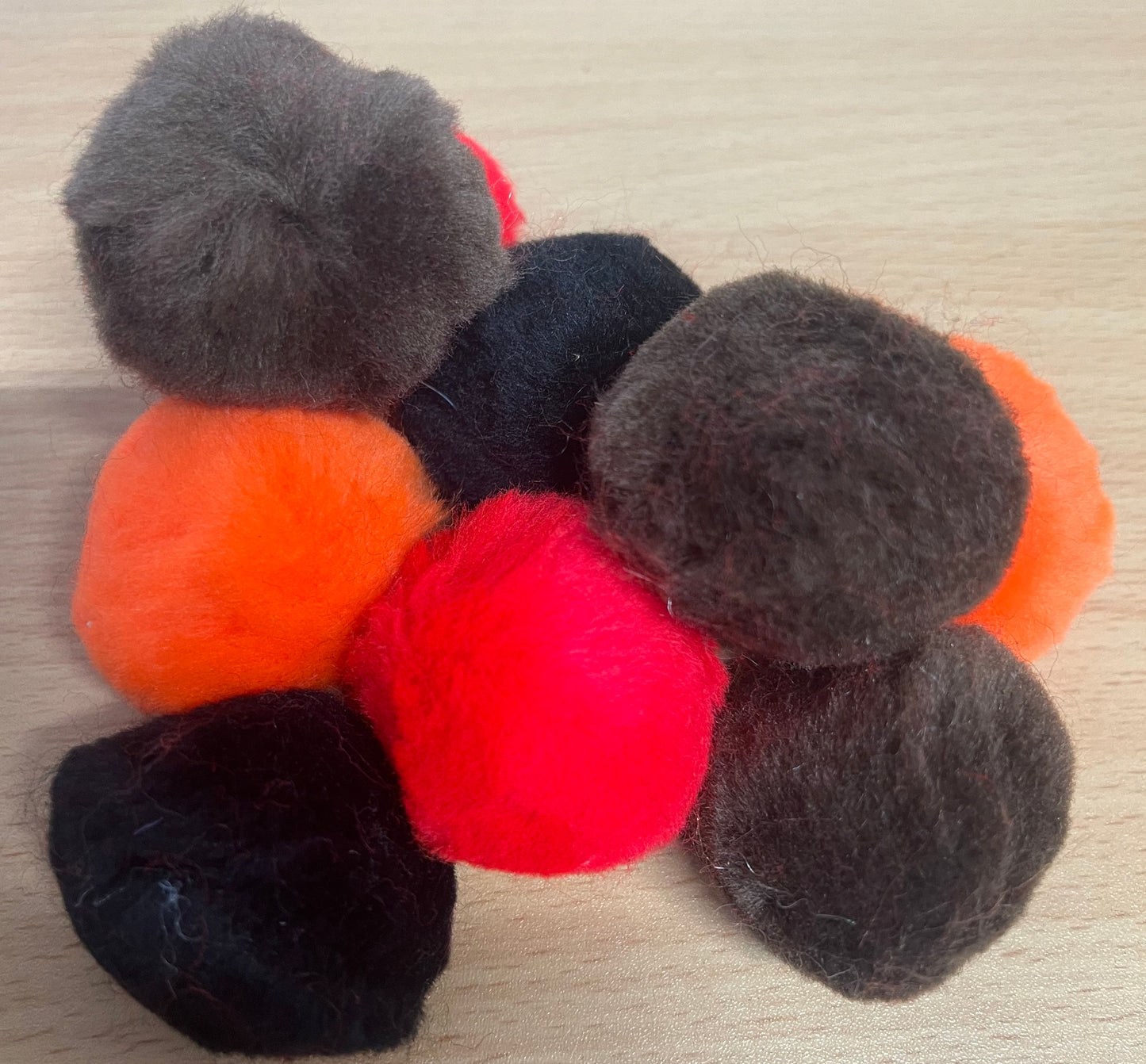 Synthetic Pom Pom Cat Toys Approx 2" - 8 pcs