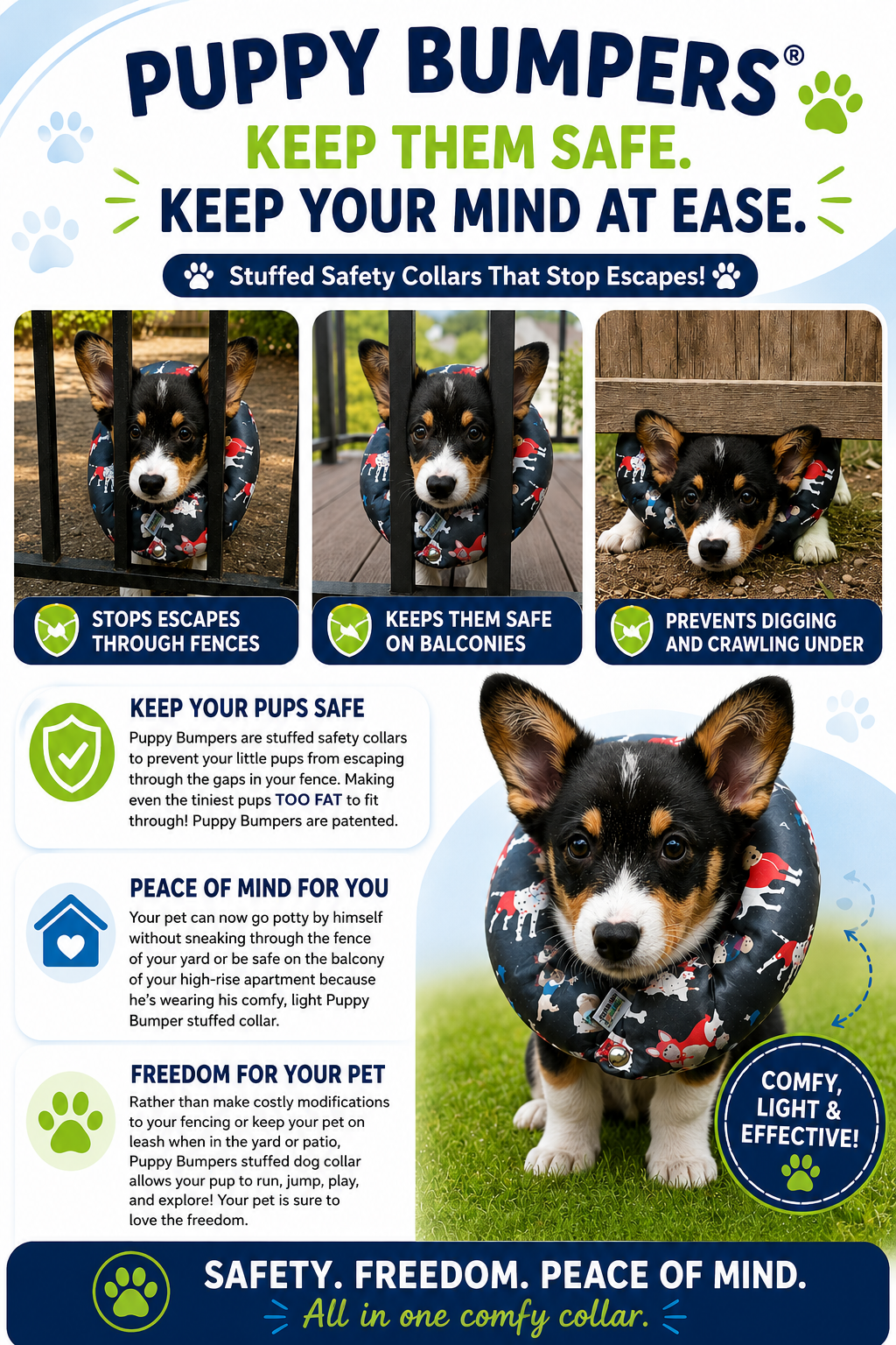 Black Daisy Puppy Bumper®
