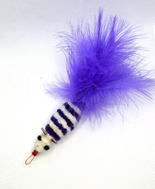 Chenille & Feather Mouse - 2 pack