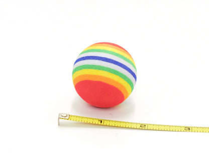 Red Rainbow Cat Toy Balls Soft EVA Foam-10pk